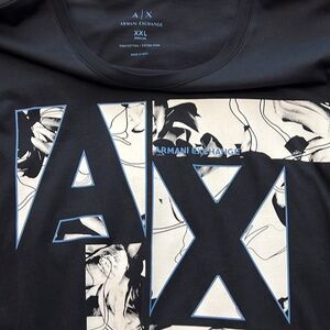Armani Exchange Black Graphic Men's Shirt